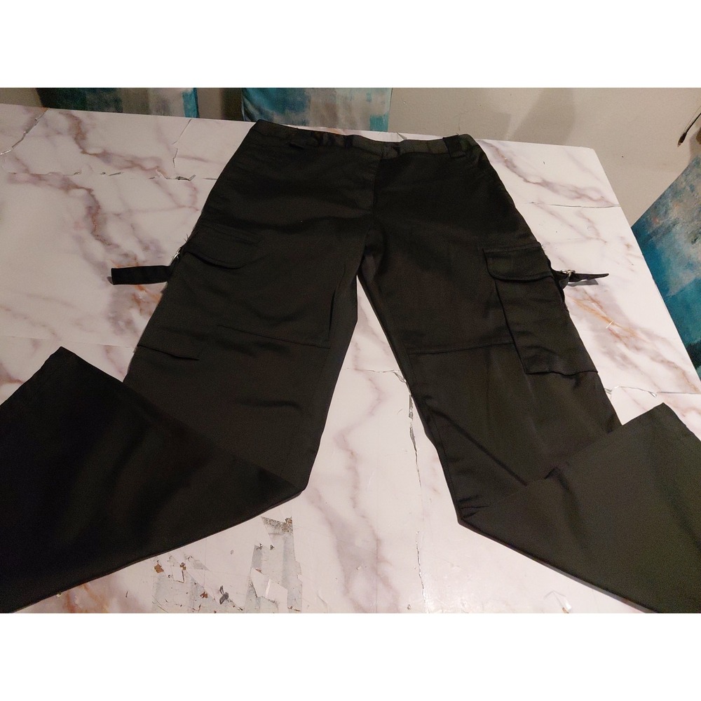 Mossimo stretch cargo pants Workwear Sz10 Glossy Dressy Cargo Pants Multipockets